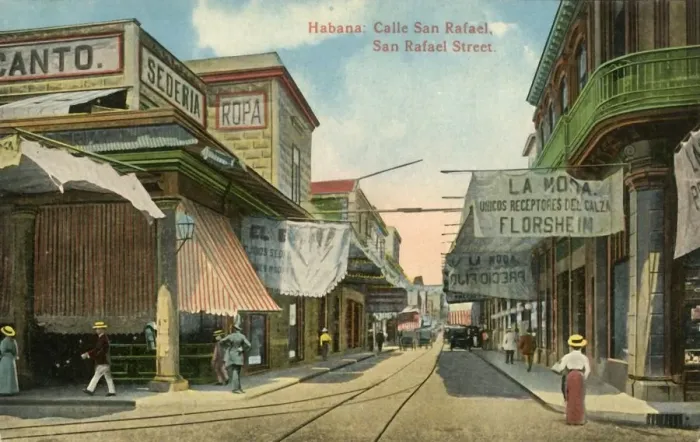 Framed Print : Habana: Calle San Rafael, San Rafael Street, c1910s. Creator: Unknown Framed Print : Habana: Calle San Rafael, San Rafael Street, c1910s. Creator: Unknown