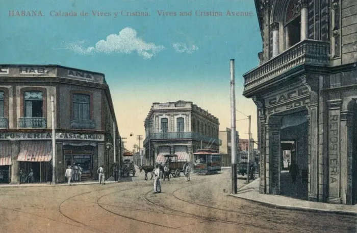 Framed Print : Habana. Cazada de Vives y Cristina. Vives and Cristina Avenue, Cuba, c1910 Framed Print : Habana. Cazada de Vives y Cristina. Vives and Cristina Avenue, Cuba, c1910