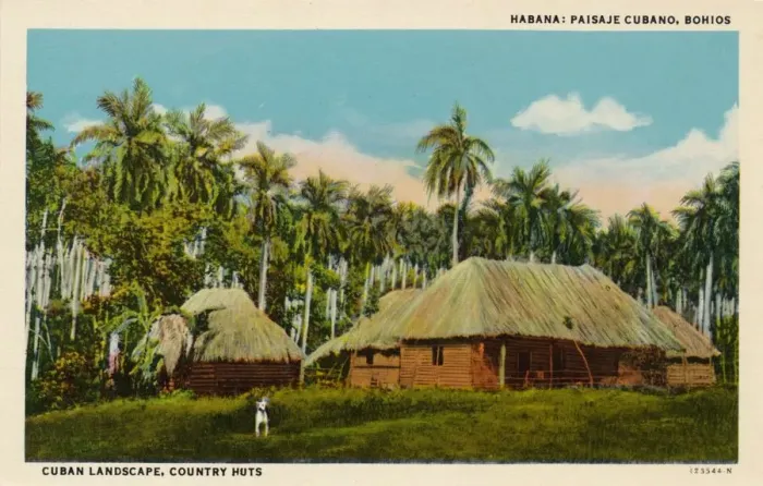 Framed Print : Habana: Paisaje Cubano, Bohios. Cuban Landscape, Country Huts, c1910 Framed Print : Habana: Paisaje Cubano, Bohios. Cuban Landscape, Country Huts, c1910