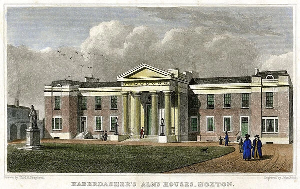 Haberdashers Alms Houses, Hoxton, Hackney, London, 1828. Artist: John Rolph