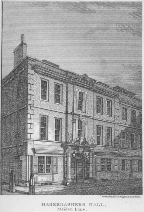 Framed Print : Haberdashers Hall, City of London, 1811. Artist: William Angus Framed Print : Haberdashers Hall, City of London, 1811. Artist: William Angus
