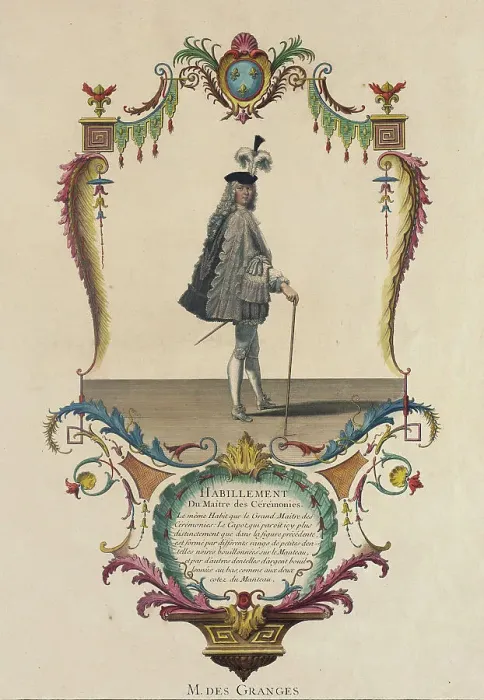 Framed Print : Habillement du Maitre des Ceremonies, M. des Granges, 1774. Creator: Nicolas Dauphin de Beauvais Framed Print : Habillement du Maitre des Ceremonies, M. des Granges, 1774. Creator: Nicolas Dauphin de Beauvais