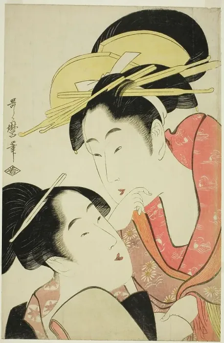 Framed Print : The Habit of Criticizing Others (Ta o soshiru kuse), from the series Seven Bad Habits...c. 1797. Creator: Kitagawa Utamaro. The Habit of Criticizing Others (Ta o soshiru kuse), from the series Seven Bad Habits...c. 1797 Framed Print : The Habit of Criticizing Others (Ta o soshiru kuse), from the series Seven Bad Habits...c. 1797. Creator: Kitagawa Utamaro. The Habit of Criticizing Others (Ta o soshiru kuse), from the series Seven Bad Habits...c. 1797