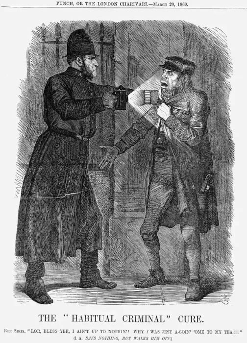 Framed Print : The Habitual Criminal Cure, 1869. Artist: John Tenniel Framed Print : The Habitual Criminal Cure, 1869. Artist: John Tenniel