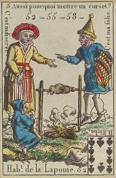 Hab.t de la Laponie from Playing Cards (for Quartets) Costumes des Peuples Etrangers... 1700-1799. Creator: Anon