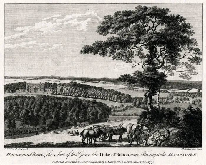 Framed Print : Hackwood Park, the Seat of his Grace the Duke of Bolton, near Basingstoke, Hampshire, 1775. Artist: Michael Angelo Rooker Framed Print : Hackwood Park, the Seat of his Grace the Duke of Bolton, near Basingstoke, Hampshire, 1775. Artist: Michael Angelo Rooker