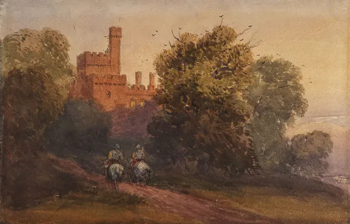 Framed Print : Haddon Hall, c1830s. Creator: David Cox the Elder Framed Print : Haddon Hall, c1830s. Creator: David Cox the Elder