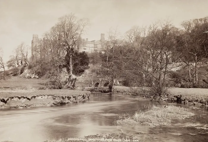 Framed Print : Haddon Hall from the River, Derbyshire, between 1870 and 1880. Creator: George Washington Wilson Framed Print : Haddon Hall from the River, Derbyshire, between 1870 and 1880. Creator: George Washington Wilson