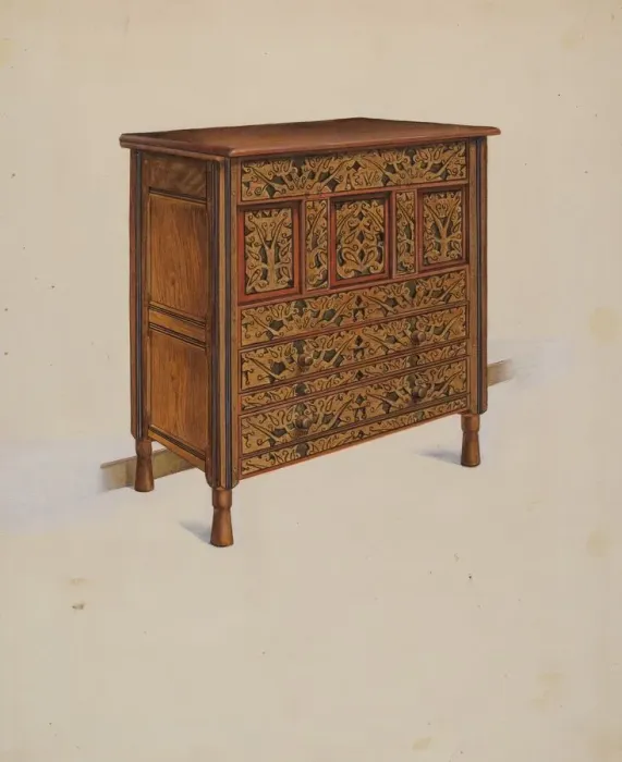 Framed Print : Hadley Chest, c. 1936. Creator: Victor F. Muollo Framed Print : Hadley Chest, c. 1936. Creator: Victor F. Muollo