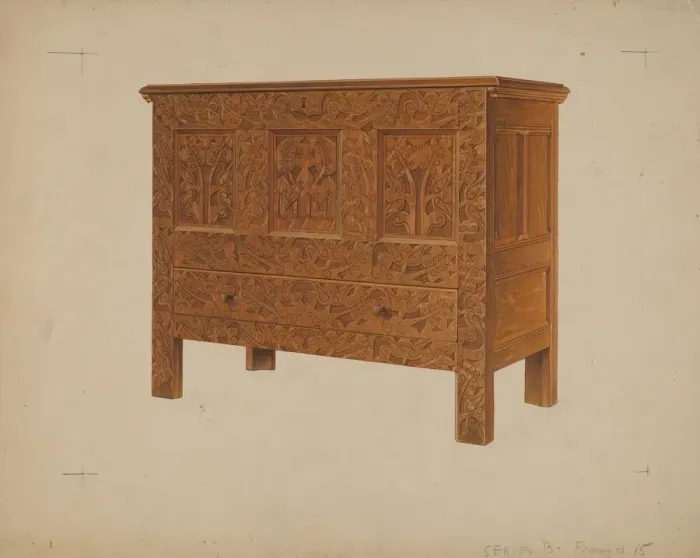 Framed Print : Hadley Chest, c. 1937. Creator: Martin Partyka Framed Print : Hadley Chest, c. 1937. Creator: Martin Partyka