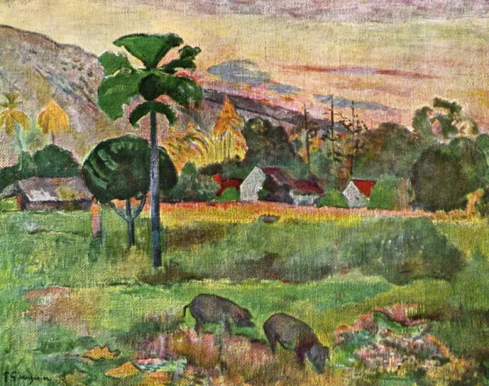 Framed Print : Haere Mai, 1891 (1939). Artist: Paul Gauguin Framed Print : Haere Mai, 1891 (1939). Artist: Paul Gauguin