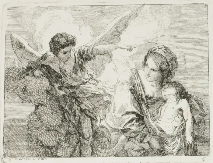 Framed Print : Hagar, 1764. Creator: Charles Hutin Framed Print : Hagar, 1764. Creator: Charles Hutin