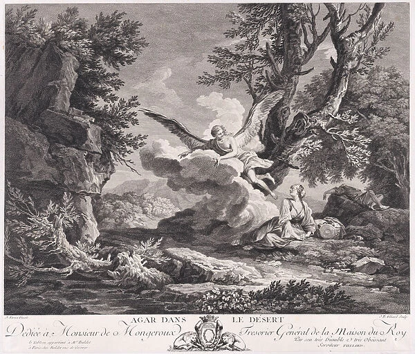 Hagar in the Desert, ca. 1770. Creator: Jean Baptiste Tilliard
