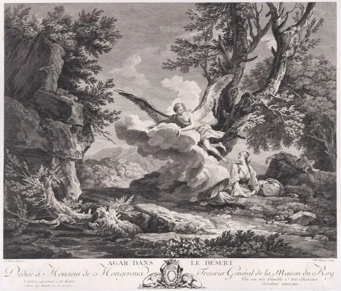 Framed Print : Hagar in the Desert, ca. 1770. Creator: Jean Baptiste Tilliard Framed Print : Hagar in the Desert, ca. 1770. Creator: Jean Baptiste Tilliard