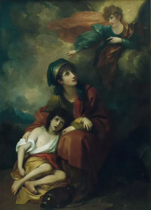 Framed Print : Hagar and Ishmael, 1776, reworked 1803. Creator: Benjamin West Framed Print : Hagar and Ishmael, 1776, reworked 1803. Creator: Benjamin West