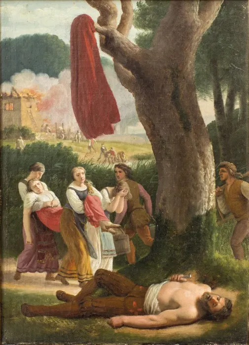 Framed Print : Hagbard and Signe, before 1820. Creator: Eckersberg, Christoffer-Wilhelm (1783-1853) Framed Print : Hagbard and Signe, before 1820. Creator: Eckersberg, Christoffer-Wilhelm (1783-1853)
