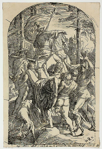 Hagen Leaves Siegfried's Body to be Carried Home from the Forest, n.d. Creator: Julius Schnorr von Carolsfeld