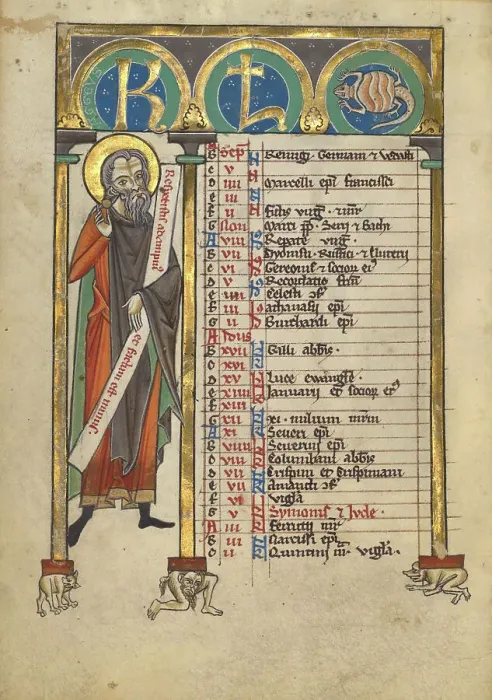 Framed Print : Haggai; Psalter, about 1240-1250. Creator: Unknown Framed Print : Haggai; Psalter, about 1240-1250. Creator: Unknown