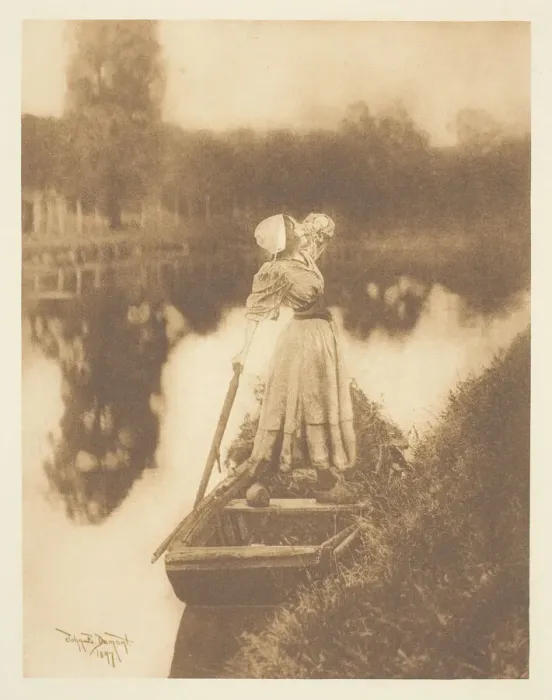 Framed Print : Hailing the Ferry, 1897. Creator: John E. Dumont