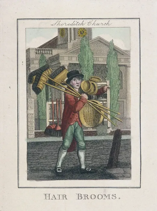 Framed Print : Hair Brooms, Cries of London, 1804 Framed Print : Hair Brooms, Cries of London, 1804