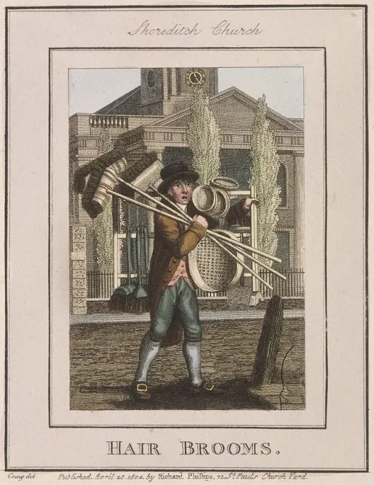 Framed Print : Hair Brooms, Cries of London, 1804 Framed Print : Hair Brooms, Cries of London, 1804