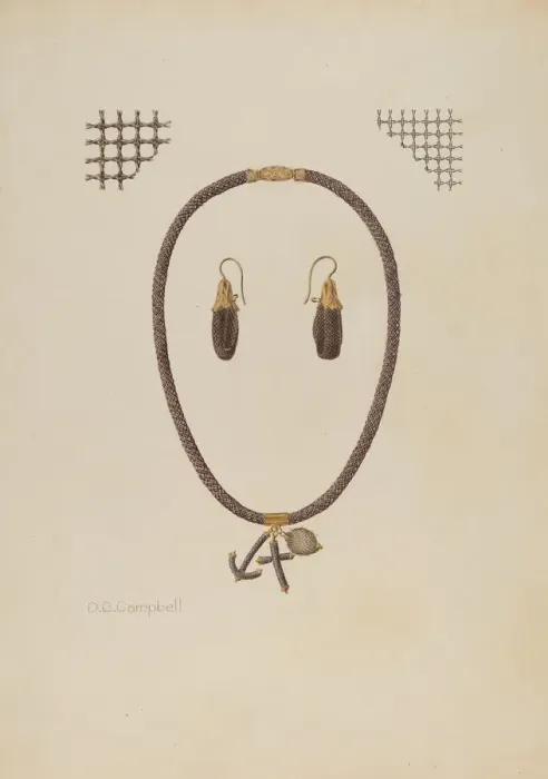 Framed Print : Hair Jewelry, c. 1940. Creator: Douglas Campbell Framed Print : Hair Jewelry, c. 1940. Creator: Douglas Campbell