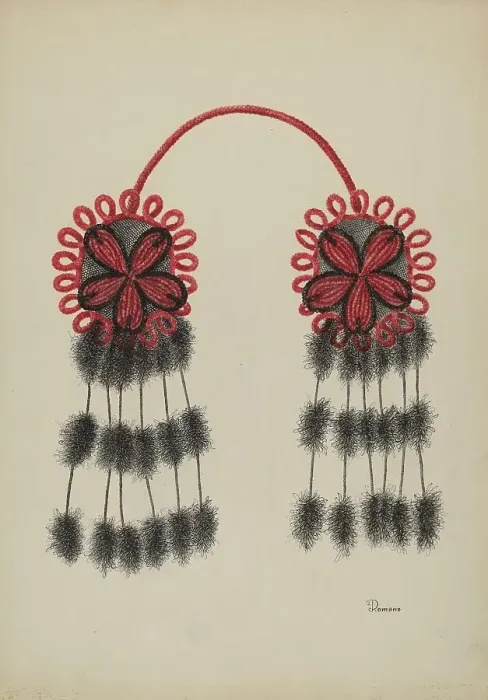 Framed Print : Hair Ornament, c. 1940. Creator: Charles Rose Framed Print : Hair Ornament, c. 1940. Creator: Charles Rose