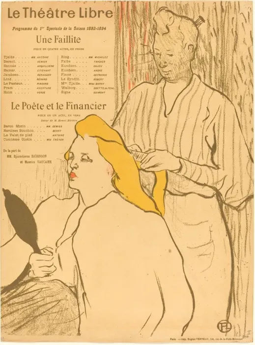 Framed Print : The Hairdresser - Program for the Theatre-Libre (Le coiffeur - Programme du Thé Framed Print : The Hairdresser - Program for the Theatre-Libre (Le coiffeur - Programme du Thé