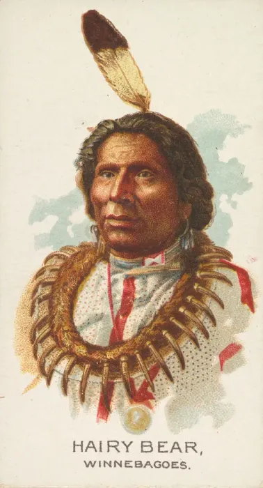 Framed Print : Hairy Bear, Winnebagoes, from the American Indian Chiefs series (N2) for Allen & Framed Print : Hairy Bear, Winnebagoes, from the American Indian Chiefs series (N2) for Allen &
