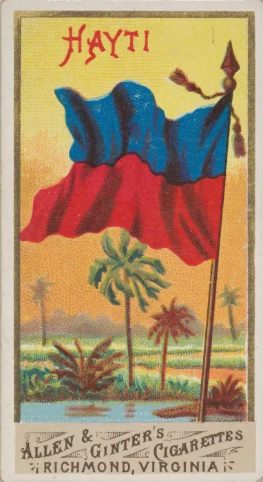 Framed Print : Haiti, from Flags of All Nations, Series 1 (N9) for Allen & Ginter Cigarettes Brands Framed Print : Haiti, from Flags of All Nations, Series 1 (N9) for Allen & Ginter Cigarettes Brands