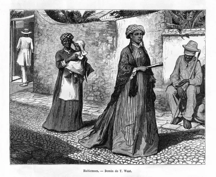 Framed Print : Haitian women, 19th century. Artist: T Wust Framed Print : Haitian women, 19th century. Artist: T Wust