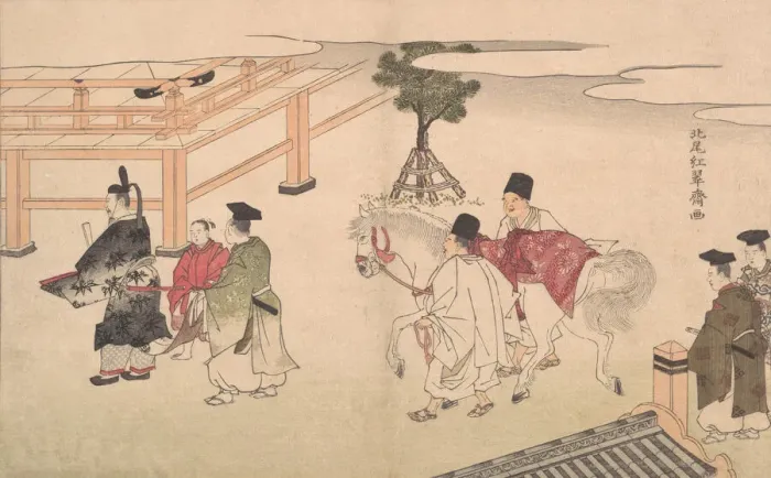 Framed Print : Hakuba no Sechie, late 18th-early 19th century. Creator: Kitao Shigemasa Framed Print : Hakuba no Sechie, late 18th-early 19th century. Creator: Kitao Shigemasa