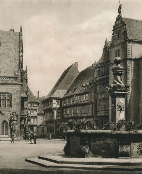 Framed Print : Halberstadt - Marketplace, 1931. Artist: Kurt Hielscher Framed Print : Halberstadt - Marketplace, 1931. Artist: Kurt Hielscher