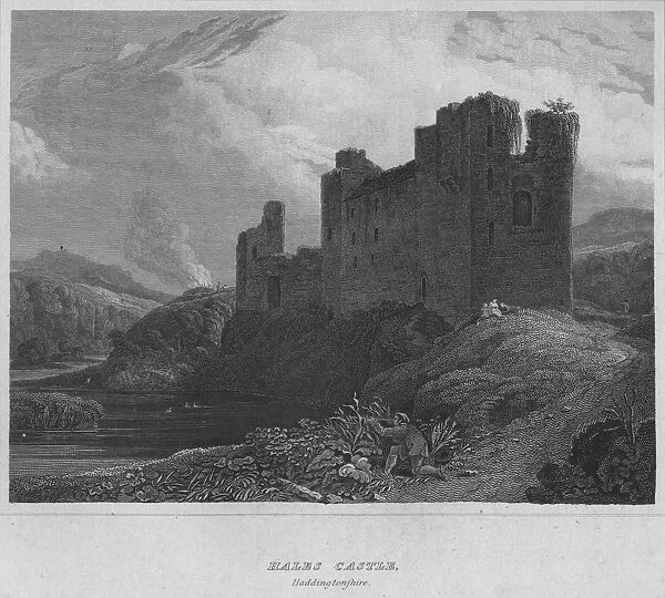 Hales Castle, Haddingtonshire, 1814. Artist: John Greig