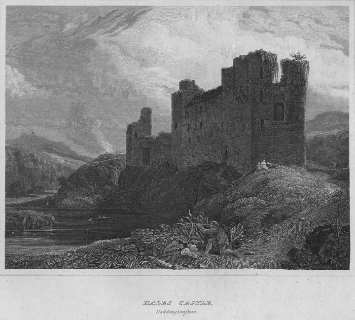 Framed Print : Hales Castle, Haddingtonshire, 1814. Artist: John Greig Framed Print : Hales Castle, Haddingtonshire, 1814. Artist: John Greig