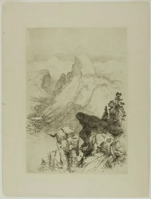 Framed Print : Half-Dome, View from Moran Point, 1887. Creator: Thomas Moran Framed Print : Half-Dome, View from Moran Point, 1887. Creator: Thomas Moran