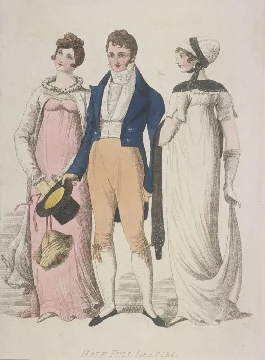 Framed Print : Half full dresses, c1810. Artist: W Read Framed Print : Half full dresses, c1810. Artist: W Read