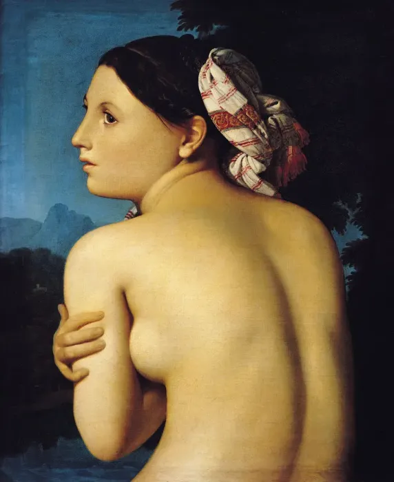 Framed Print : The Half-Length Bather (La Baigneuse a mi-corps), 1807