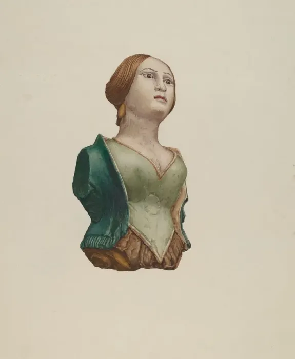 Framed Print : Half-Length Figure, 1935 / 1942. Creator: Rosamond P Gray Framed Print : Half-Length Figure, 1935 / 1942. Creator: Rosamond P Gray