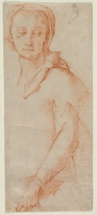 Framed Print : Half-Length Figure Study of a Woman, 1500s. Creator: Ludovico Cardi Cigoli (Italian, 1559-1613) Framed Print : Half-Length Figure Study of a Woman, 1500s. Creator: Ludovico Cardi Cigoli (Italian, 1559-1613)