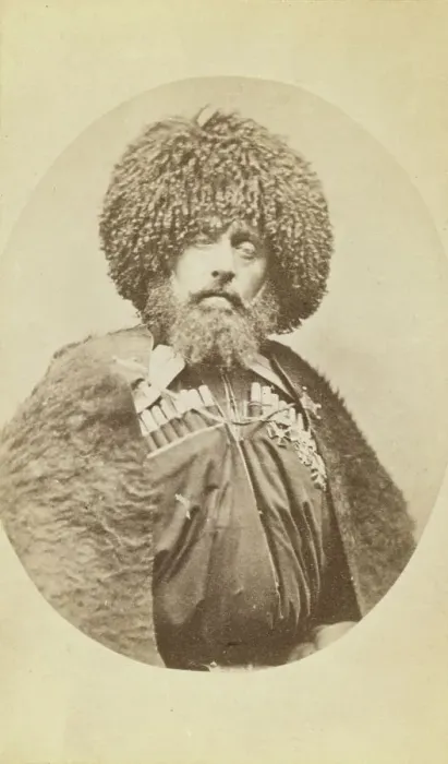 Framed Print : Half-length portrait of Aleksander Bek, facing front, between 1870 and 1886. Creator: Unknown Framed Print : Half-length portrait of Aleksander Bek, facing front, between 1870 and 1886. Creator: Unknown