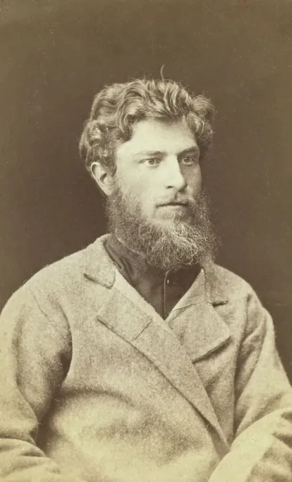 Framed Print : Half-length portrait of a man, dressed in convict clothing, facing right, between 1880 and 1886. Creator: Unknown Framed Print : Half-length portrait of a man, dressed in convict clothing, facing right, between 1880 and 1886. Creator: Unknown