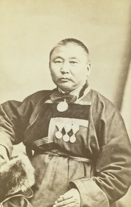 Framed Print : Half-length portrait of man, seated, facing slightly left, between 1870 and 1886. Creator: Unknown
