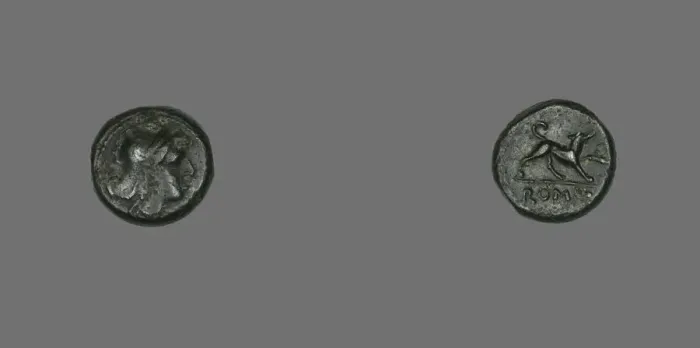 Framed Print : Half-Litra (Coin) Depicting the Goddess Roma, 234-231 BCE. Creator: Unknown Framed Print : Half-Litra (Coin) Depicting the Goddess Roma, 234-231 BCE. Creator: Unknown