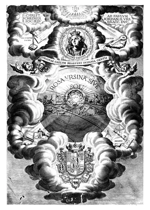 Framed Print : Half-title of Rosa Ursina, by Christopher Scheiner, 1630 Framed Print : Half-title of Rosa Ursina, by Christopher Scheiner, 1630