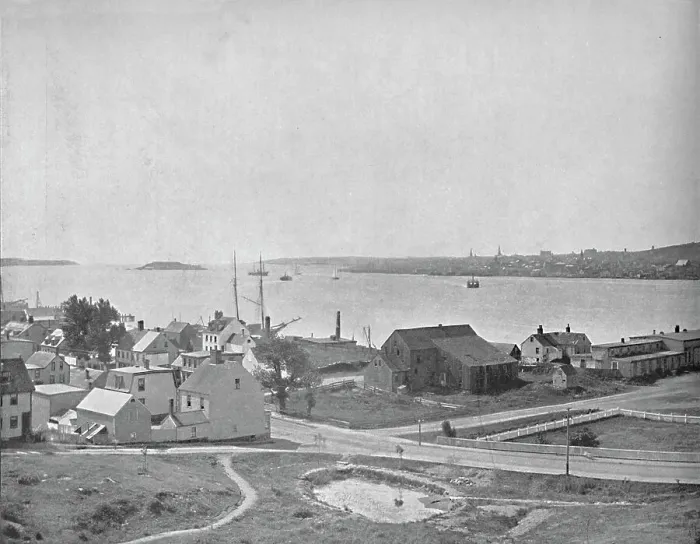 Framed Print : Halifax Harbor, Nova Scotia, near Dartmouth, c1897. Creator: Unknown Framed Print : Halifax Harbor, Nova Scotia, near Dartmouth, c1897. Creator: Unknown