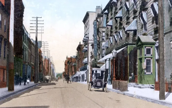 Framed Print : The Halifax and Queens Hotels, Hollis Street, Halifax, Nova Scotia, Canada, 1911 Framed Print : The Halifax and Queens Hotels, Hollis Street, Halifax, Nova Scotia, Canada, 1911