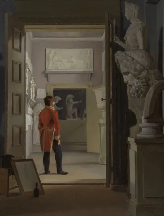 Framed Print : The Hall of Antiquities at Charlottenborg Palace, Copenhagen, 1830. Creator: Adam Framed Print : The Hall of Antiquities at Charlottenborg Palace, Copenhagen, 1830. Creator: Adam