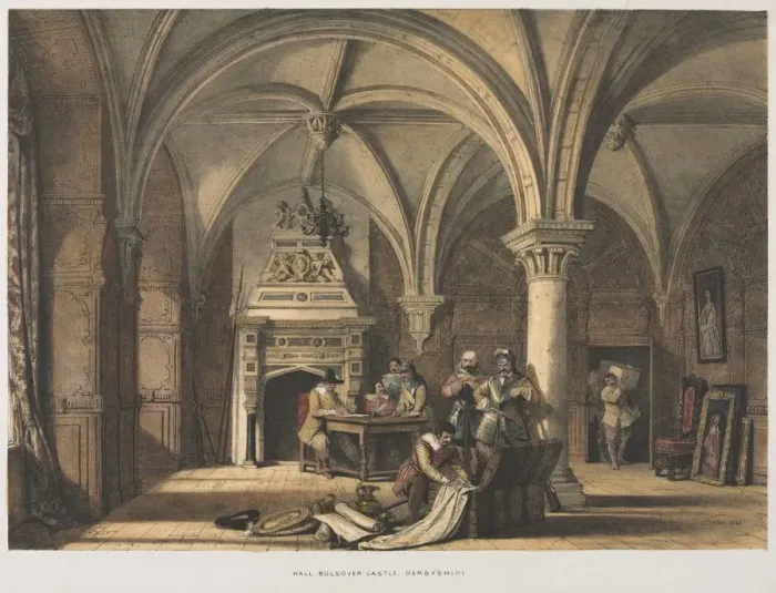 Framed Print : Hall, Bolsover Castle, Derbyshire, 1840. Creator: Joseph Nash (British, 1808-1878) Framed Print : Hall, Bolsover Castle, Derbyshire, 1840. Creator: Joseph Nash (British, 1808-1878)
