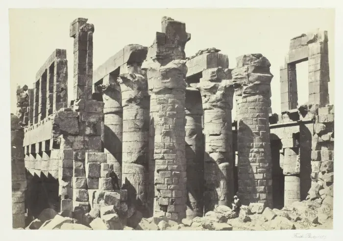 Framed Print : Hall of Columns, Karnac, 1857. Creator: Francis Frith Framed Print : Hall of Columns, Karnac, 1857. Creator: Francis Frith